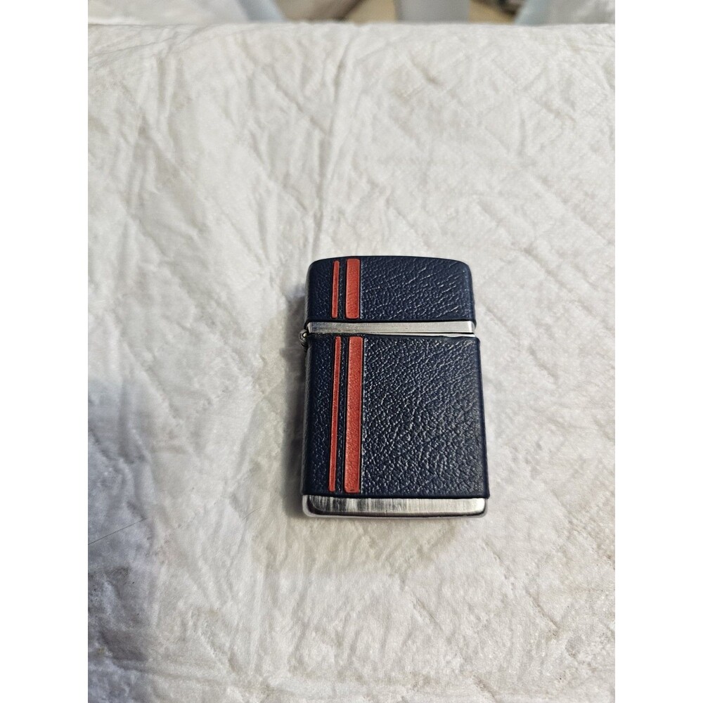 VINTAGE CHAMP TRIMLITE LIGHTER with RED LEATHER COVER AUSTRIA
